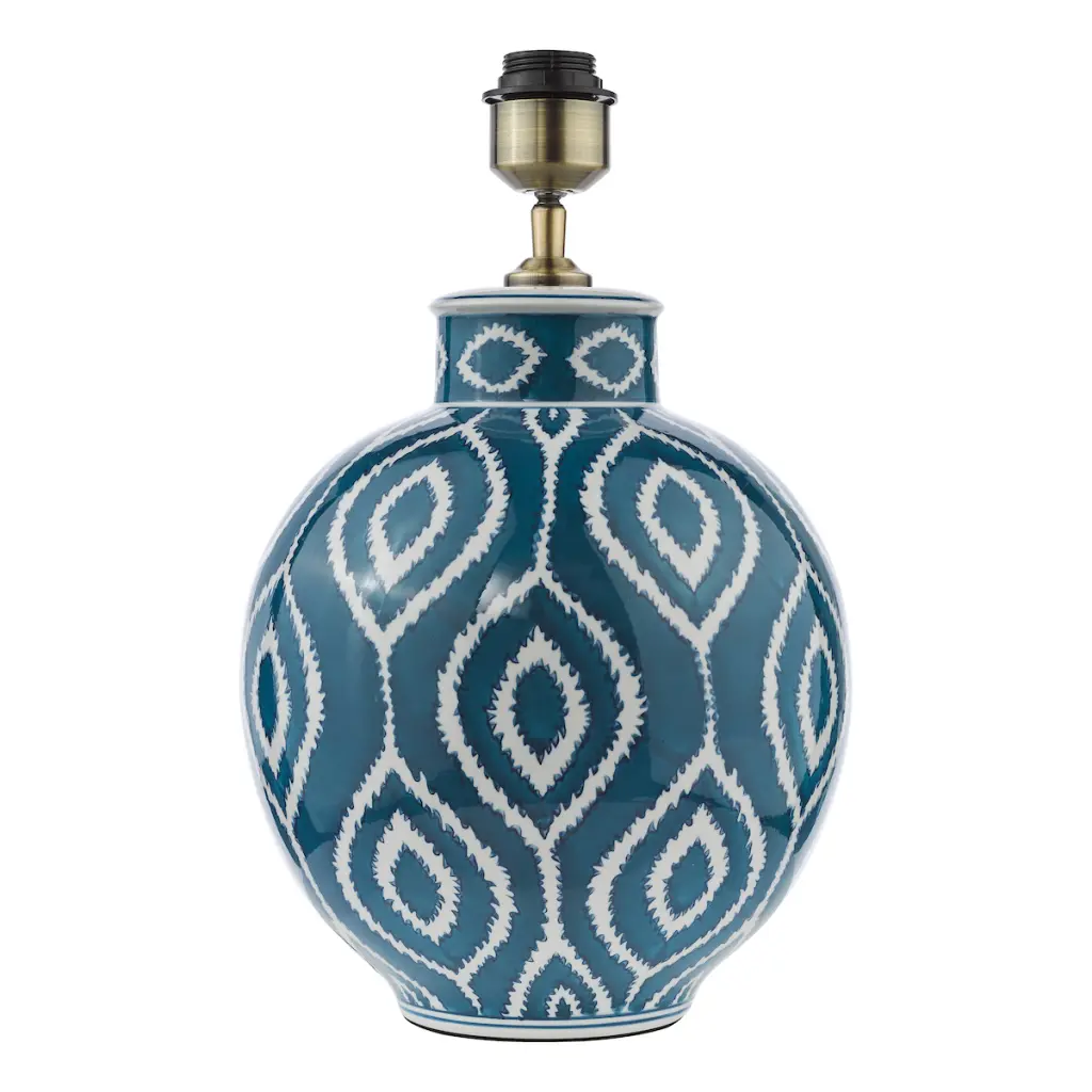 Dakari Blue & Brass Table Lamp Base Only