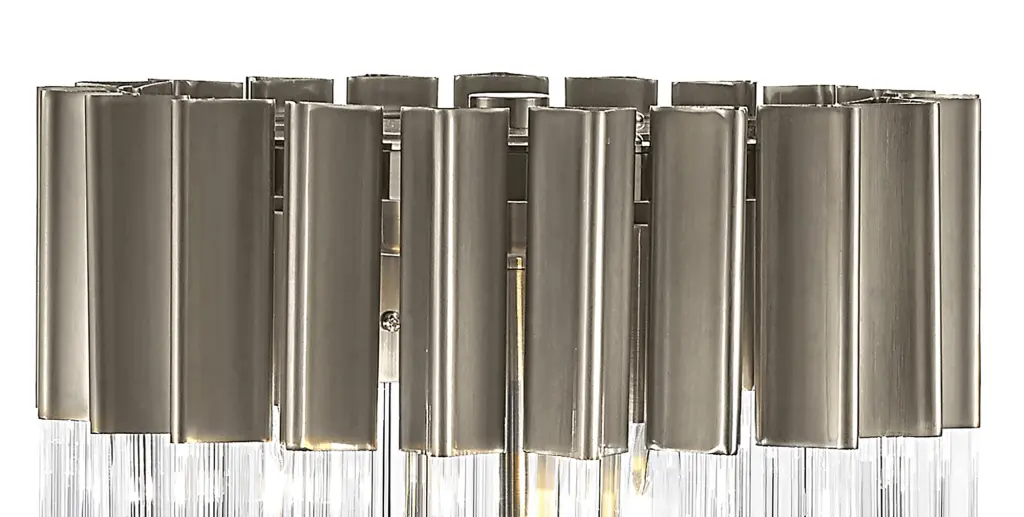 Donard Polished Nickel Table Lamp with Clear Glass