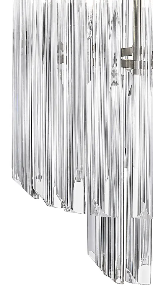 Donard Polished Nickel Table Lamp with Clear Glass