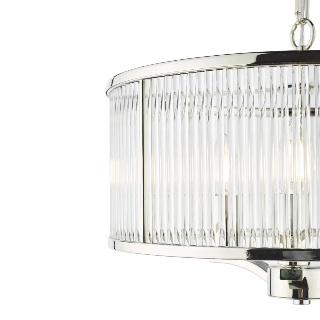Evelyn Polished Nickel Ceiling Pendant