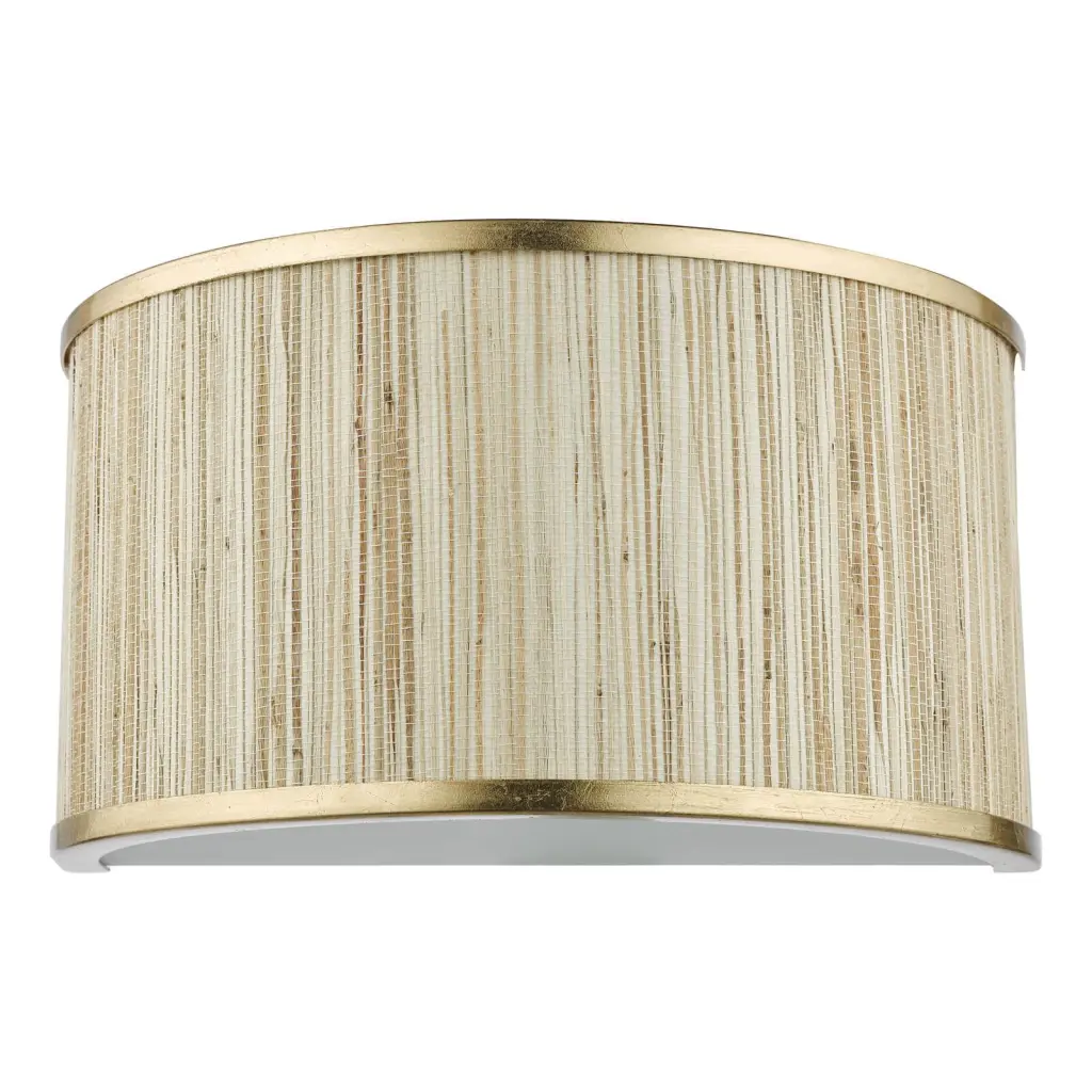 Fenella 2 Light Wall Fitting in Golf Leaf & Seagrass