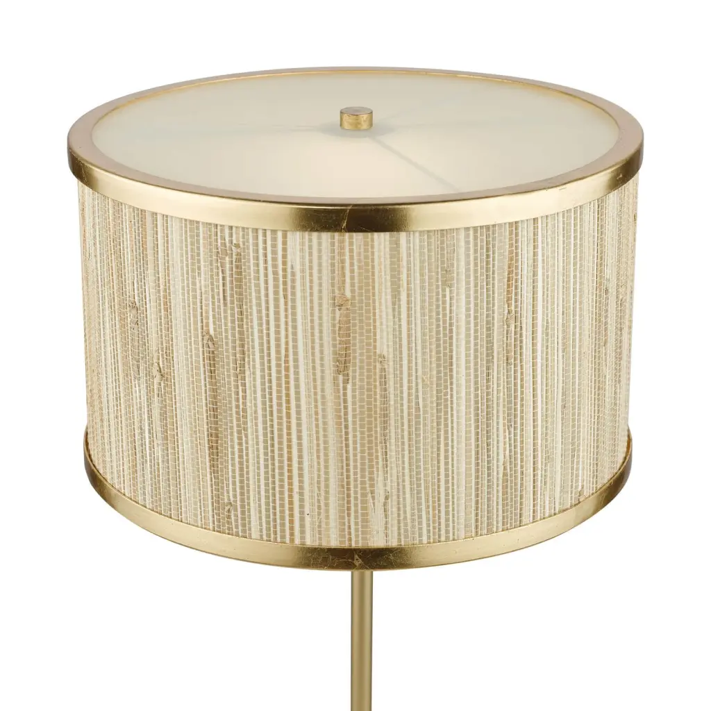 Fenella Table Lamp in Golf Leaf & Seagrass