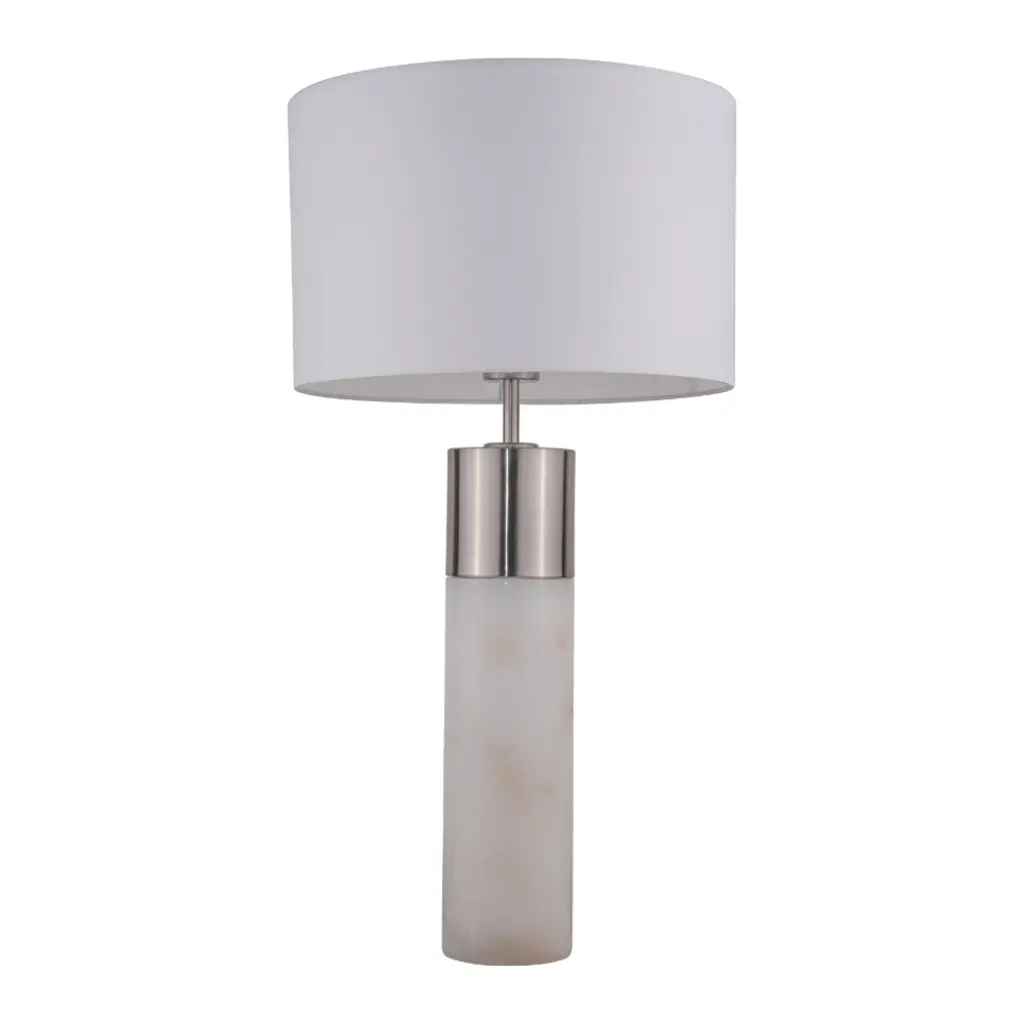 Freya Satin Chrome Table Lamp C/W Shade