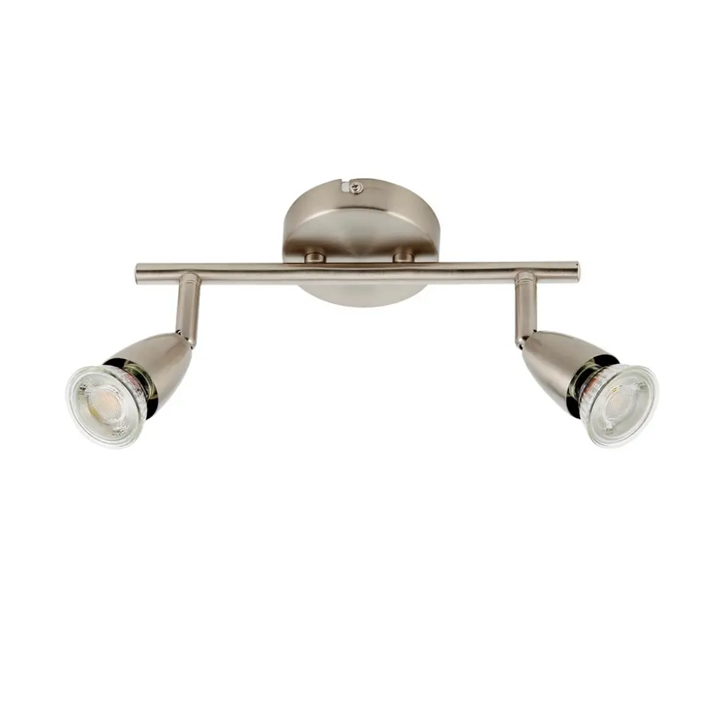 Amalfi 2 Light Spotlight Bar in Satin Nickel