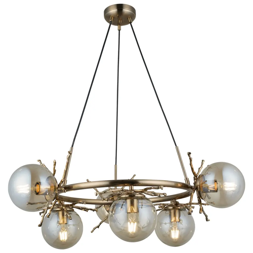 Harvey 6 Light Satin Brass Pendant