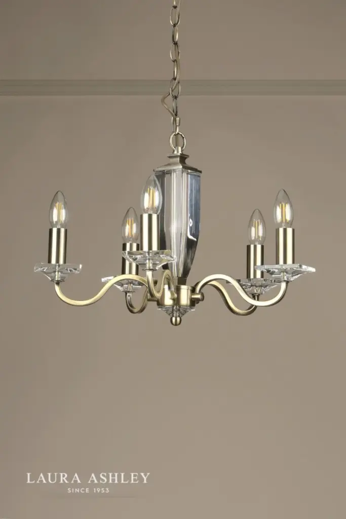 Carson 5 Light Antique Brass Chandelier