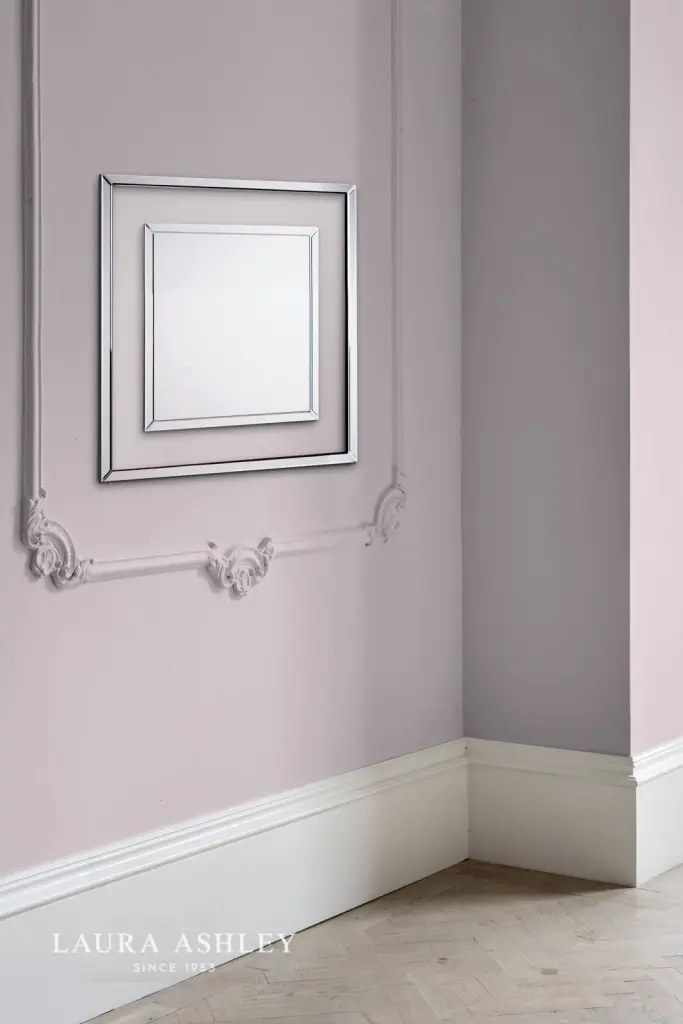 Laura Ashley Evie Square Mirror Clear Frame 90cm