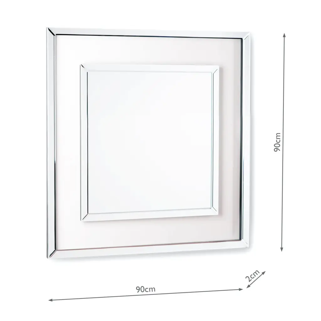 Laura Ashley Evie Square Mirror Clear Frame 90cm