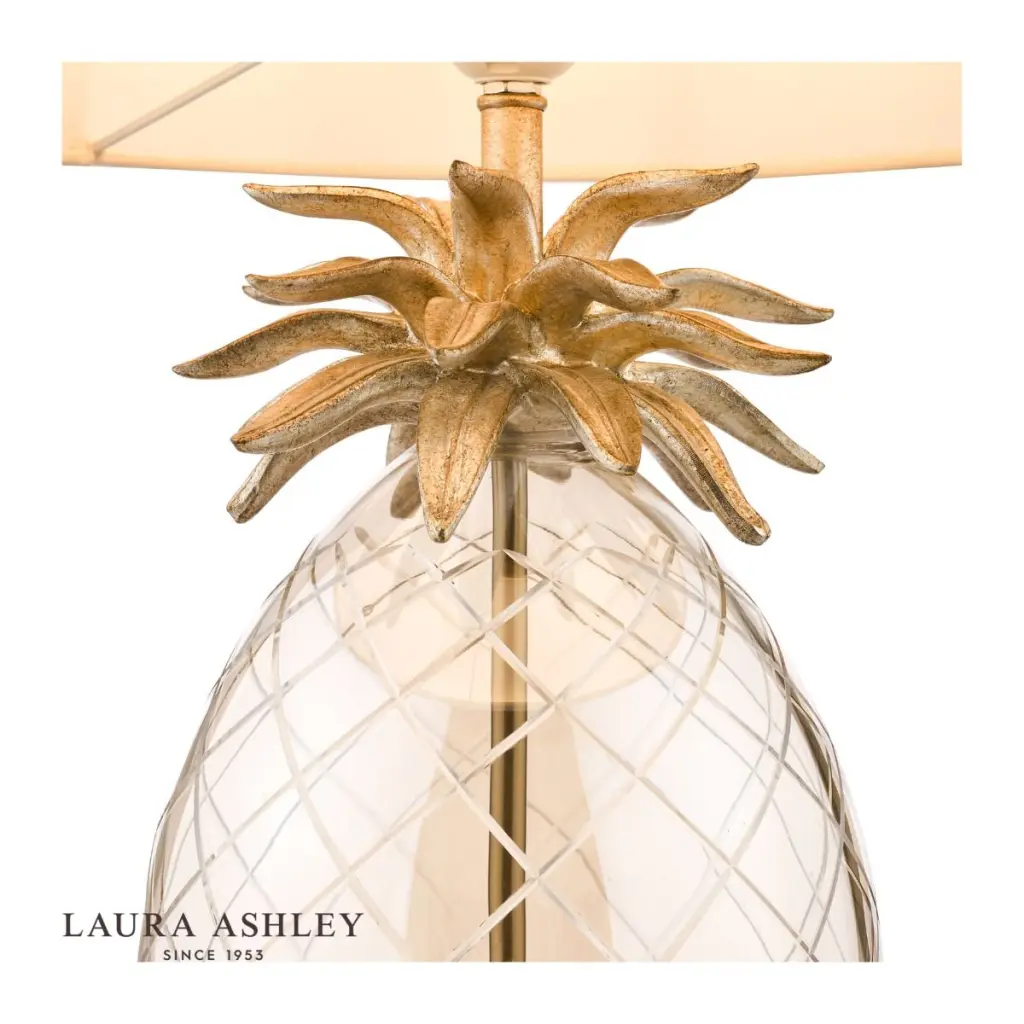 Pineapple Large Champagne Glass Table Lamp C/W Shade