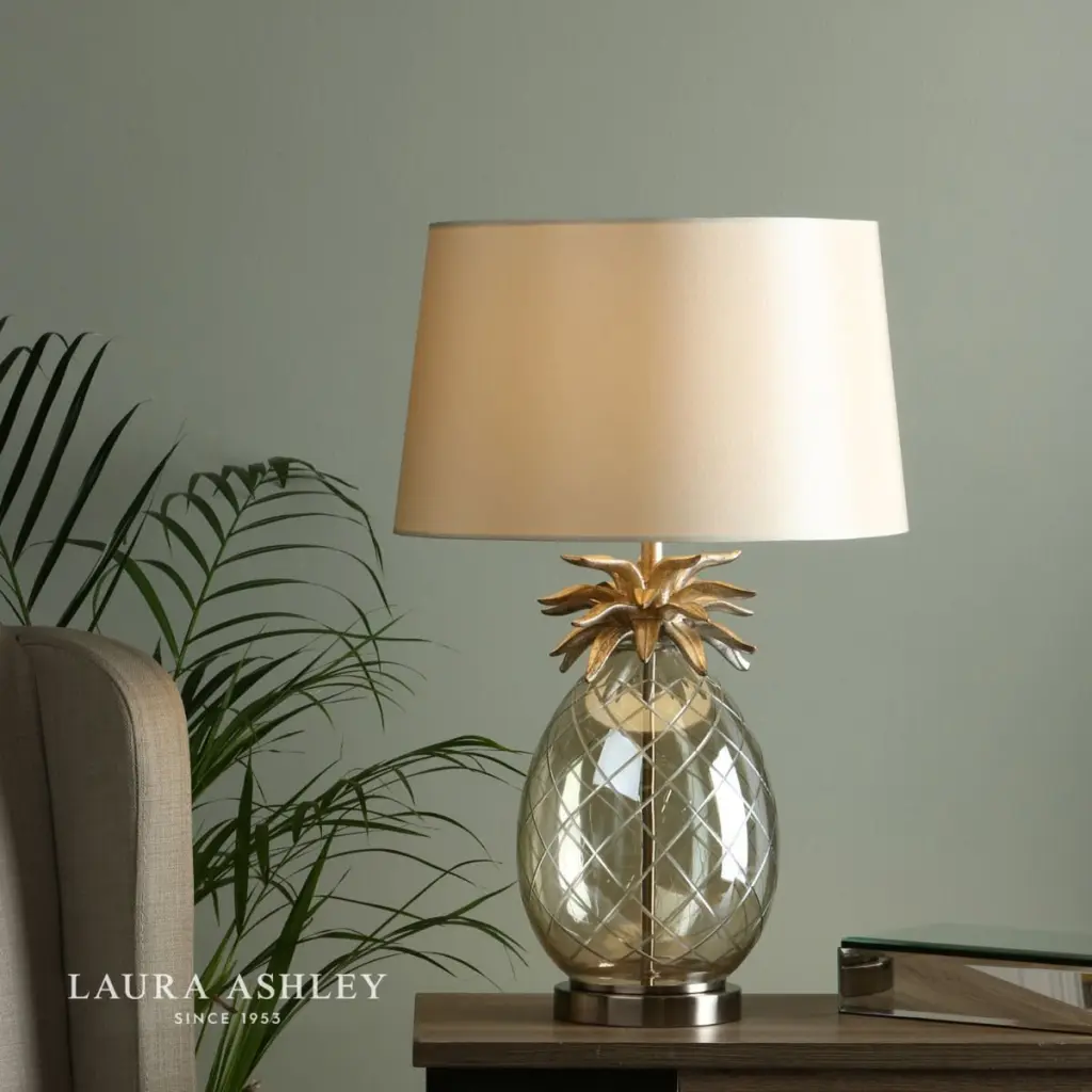 Pineapple Large Champagne Glass Table Lamp C/W Shade