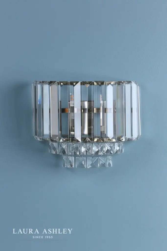 Vienna Wall Light Antique Brass Crystal