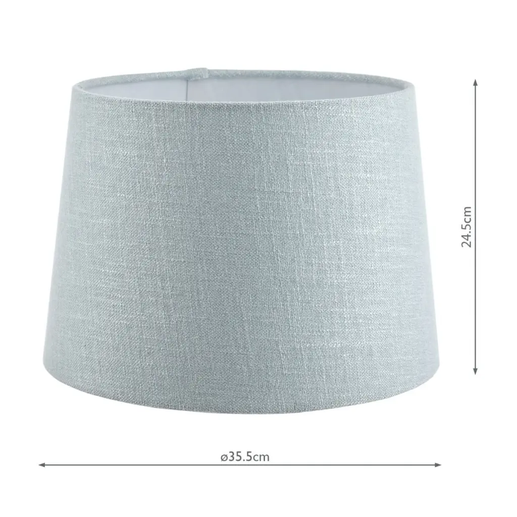 Bacall Linen  Drum Duck Egg Blue Shade 350mm/14 inch