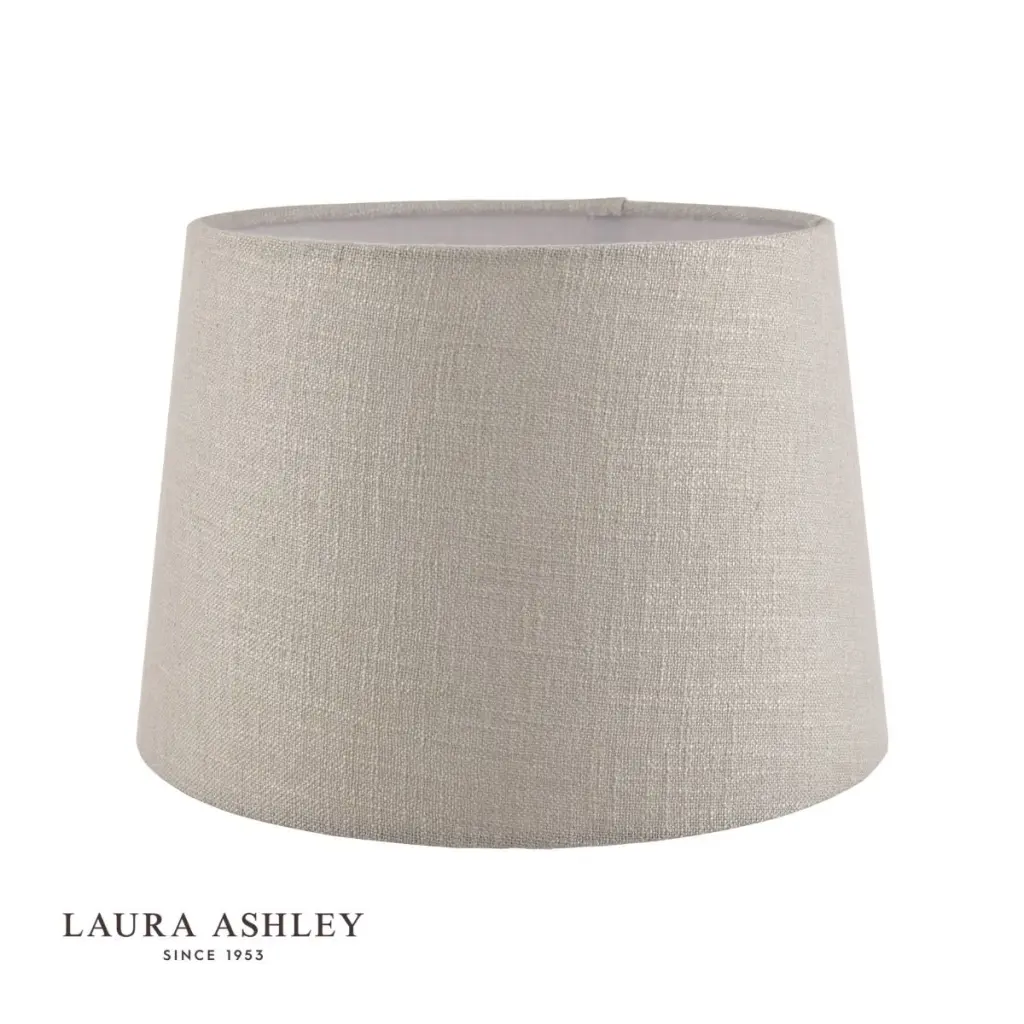 Bacall Linen Empire Drum Shade Silver 400mm/16inch