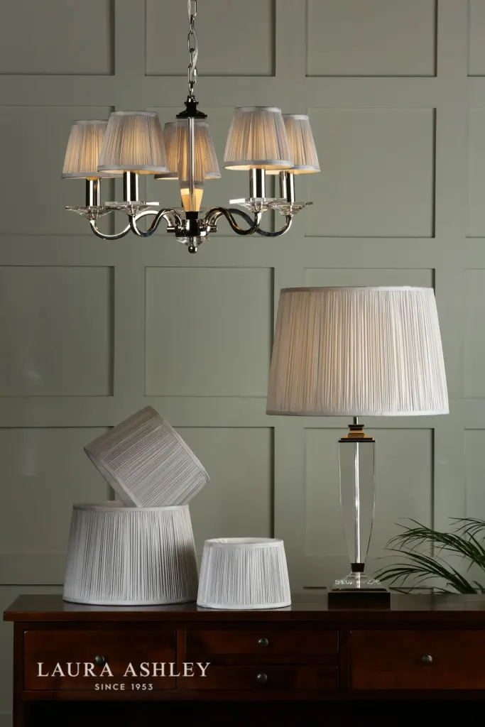 Hemsley Silk Silver Shade 140mm/5 inch
