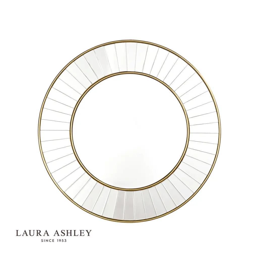 Clemence Medium Round Mirror in Gold Leaf 80cm