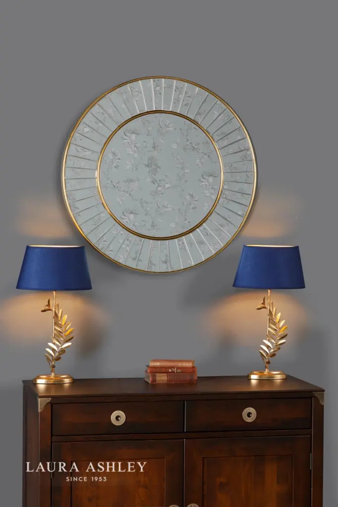 Clemence Medium Round Mirror in Gold Leaf 80cm