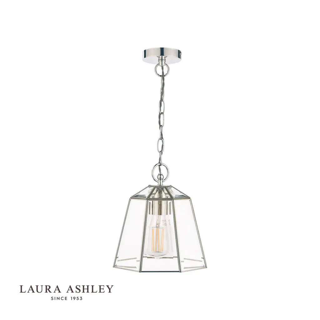 Clayton Polished Silver & Glass Pendant