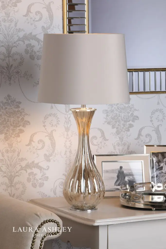 Nevern Champagne Table Lamp C/W Shade