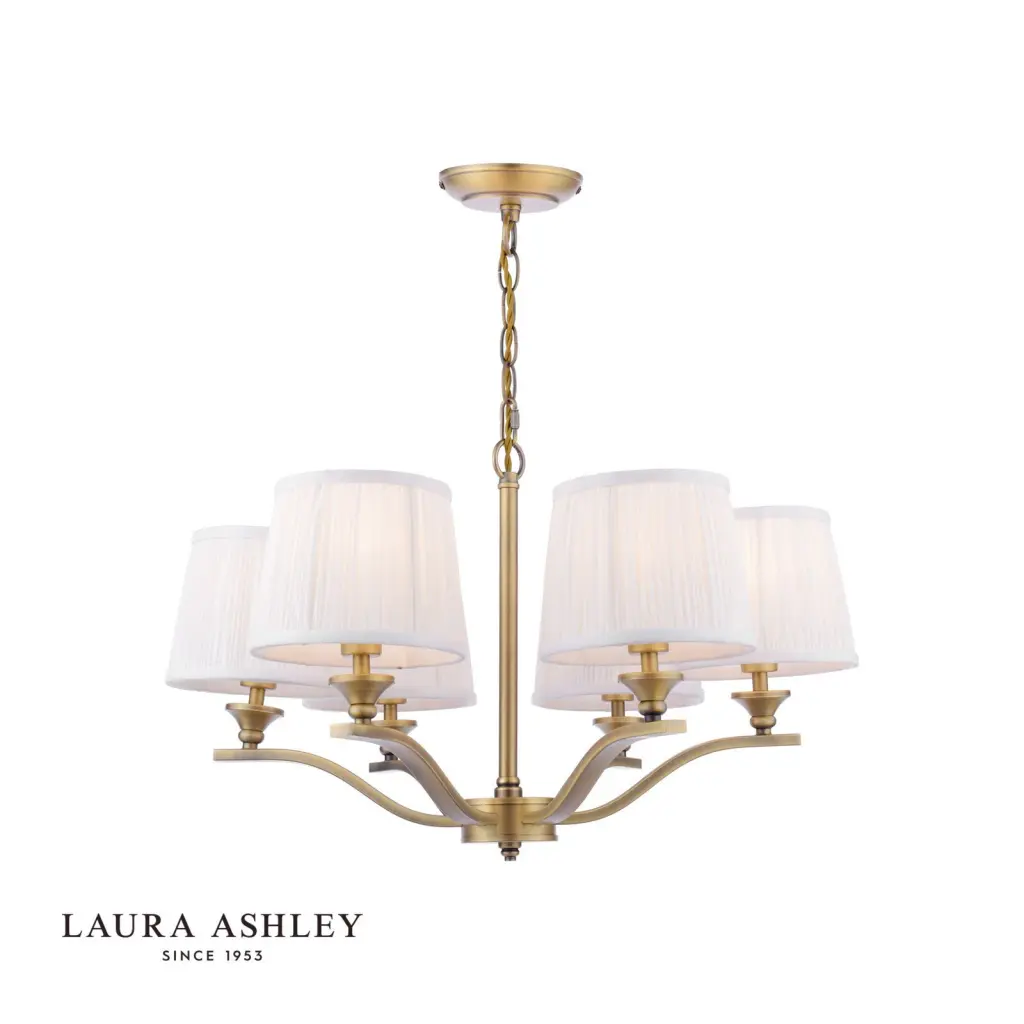 Hemsley 6 Light Antique Brass Ceiling Pendant