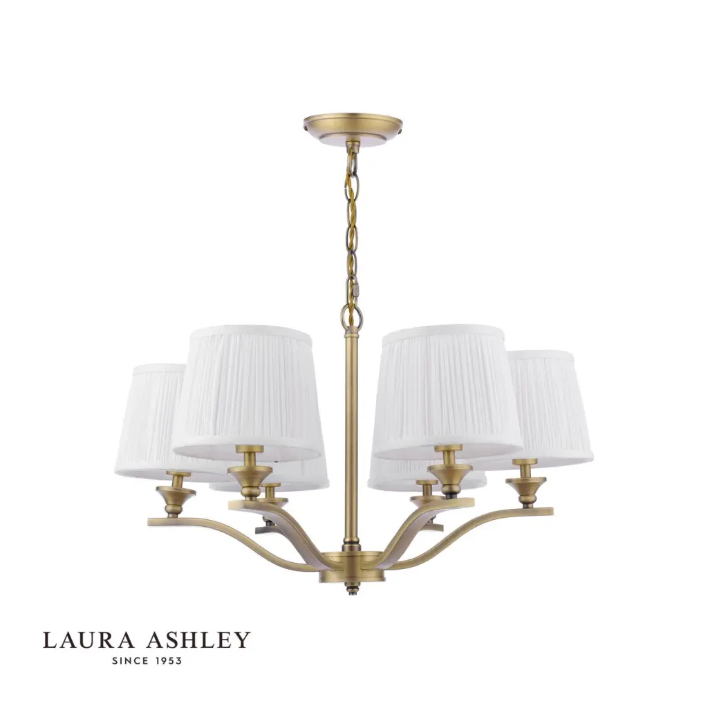 Hemsley 6 Light Antique Brass Ceiling Pendant