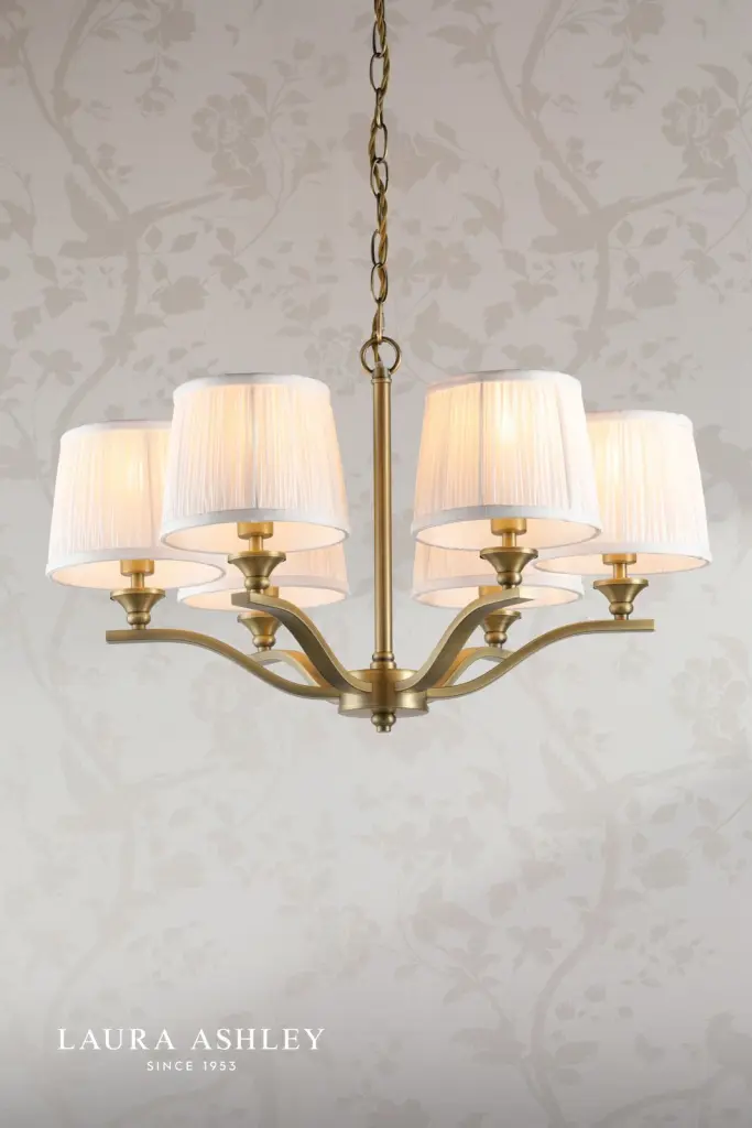 Hemsley 6 Light Antique Brass Ceiling Pendant