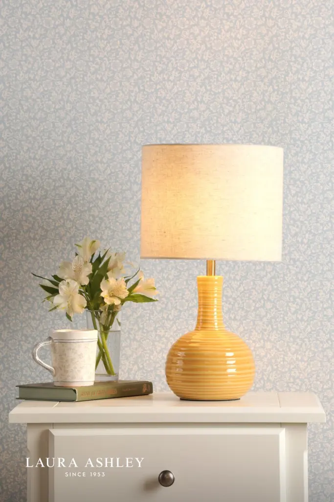 Padley Yellow Ceramic Table Lamp C/W Shade