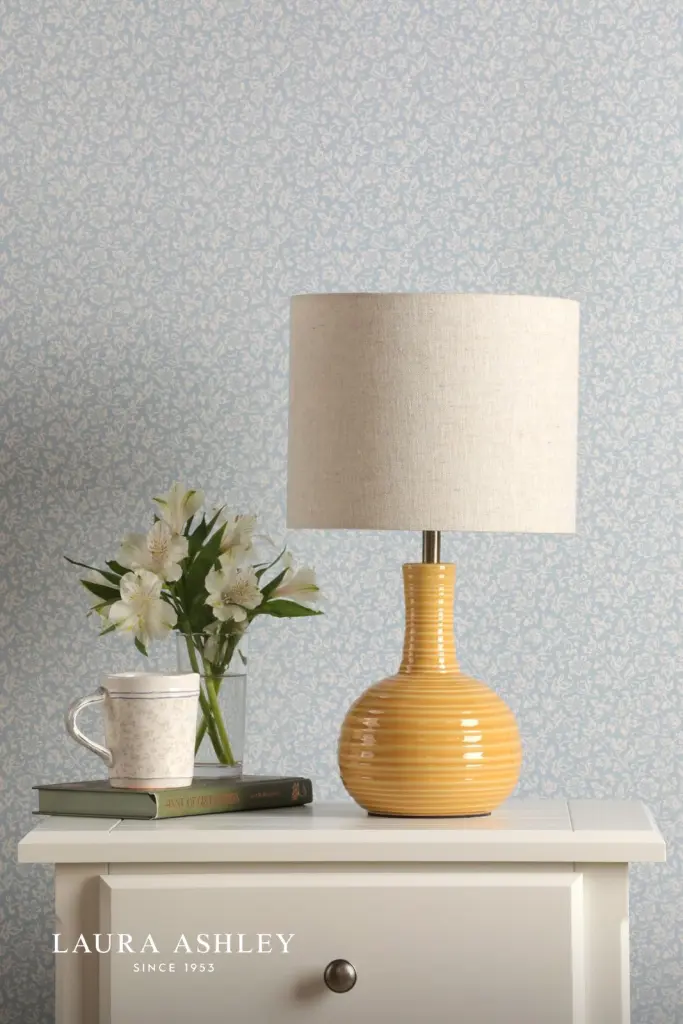 Padley Yellow Ceramic Table Lamp C/W Shade