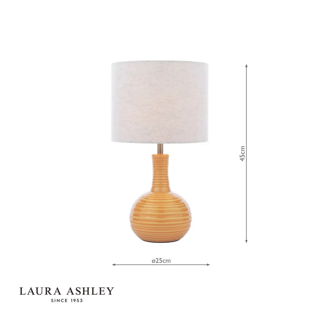 Padley Yellow Ceramic Table Lamp C/W Shade