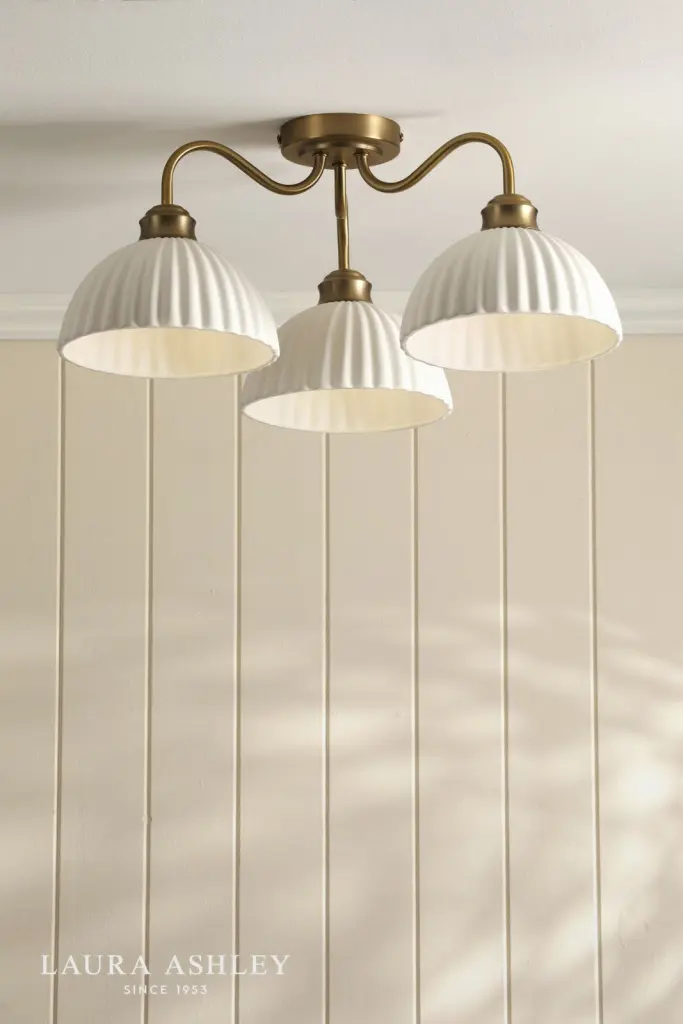 Durford 3 Light Semi-Flush Matt Antique Brass