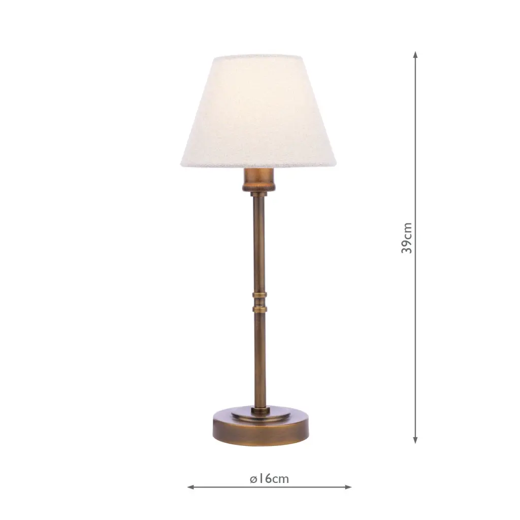 Denston Antique Bronze Table Lamp C/W Shade