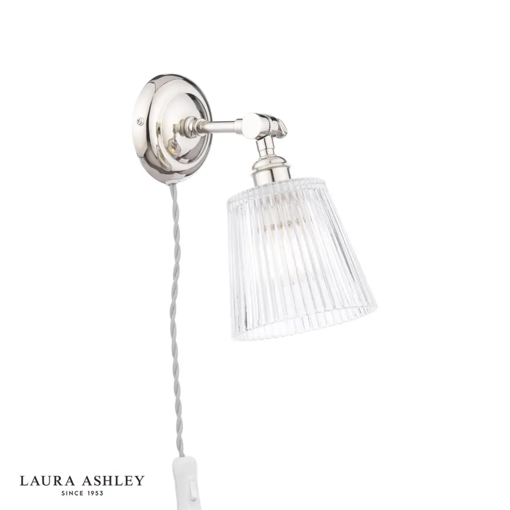 Callaghan Plugged Wall Light in Polished Nickel
