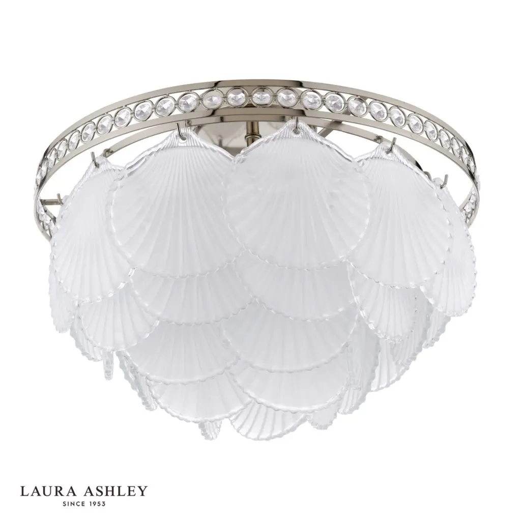 Caverton 4 Light Semi Flush Fitting in Polished Nickel