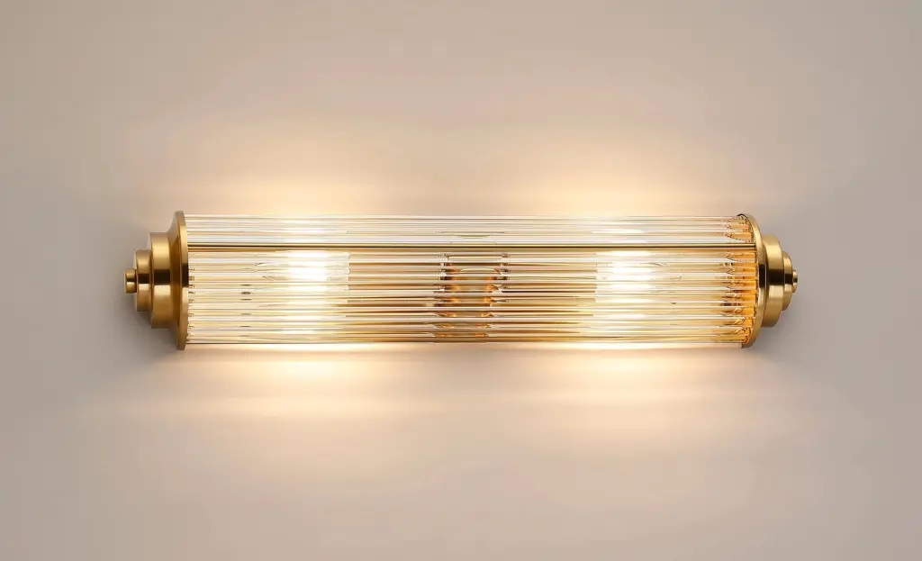 Appeal Large Flush Wall Light in Gold IP44
