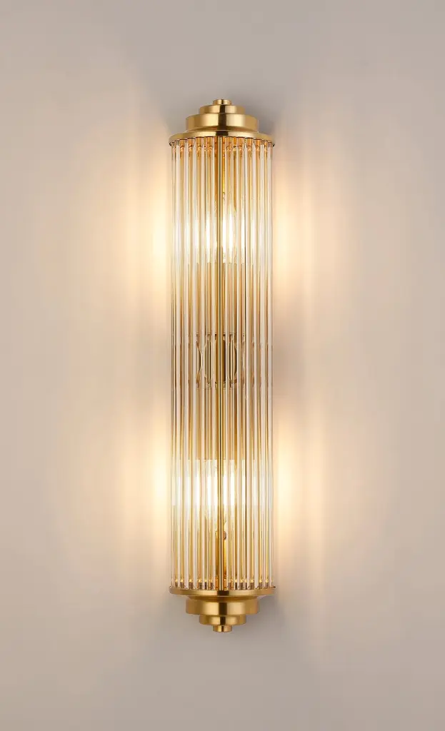 Appeal Large Flush Wall Light in Gold IP44