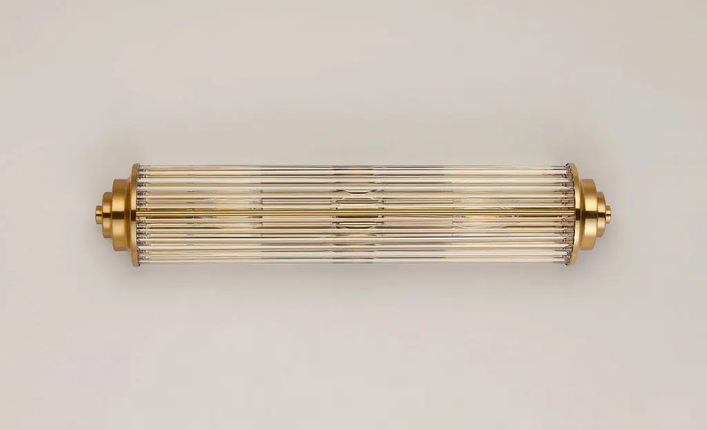 Appeal Large Flush Wall Light in Gold IP44