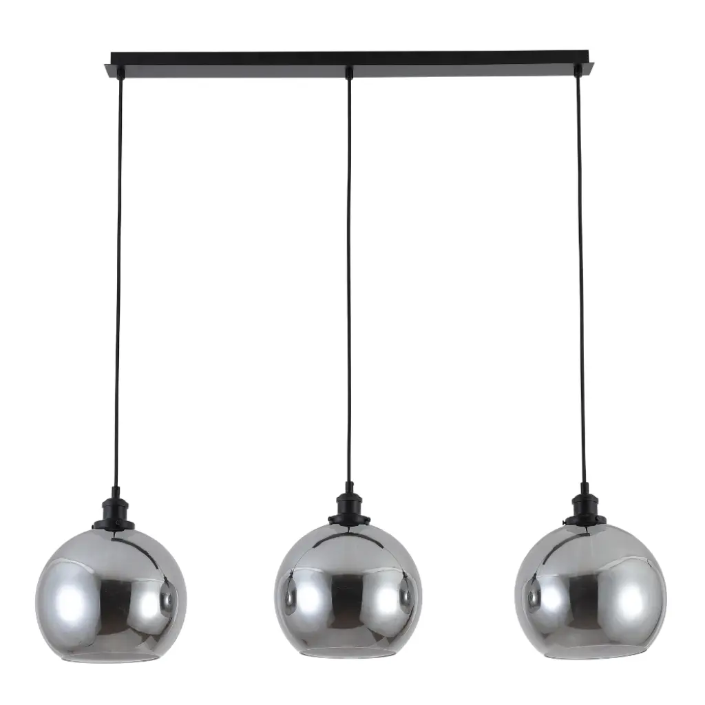Lewis 3 Light Bar Pendant in Matt Black