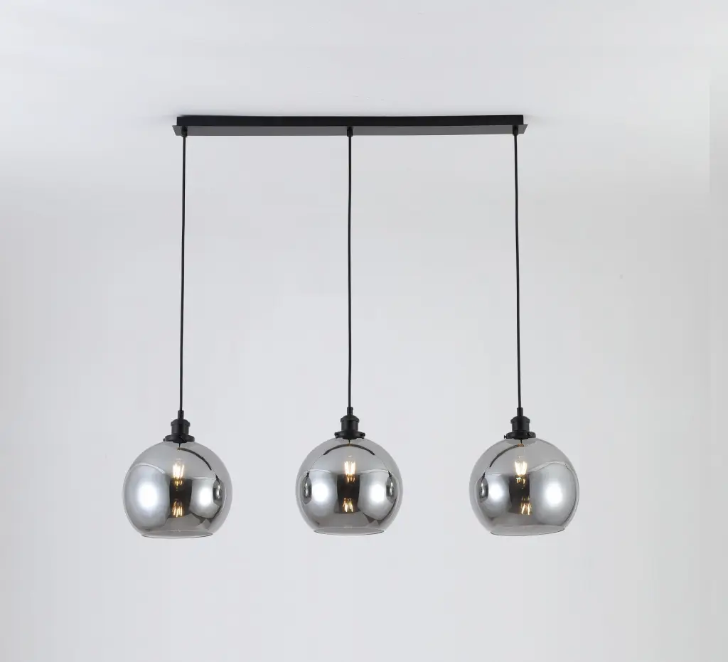 Lewis 3 Light Bar Pendant in Matt Black