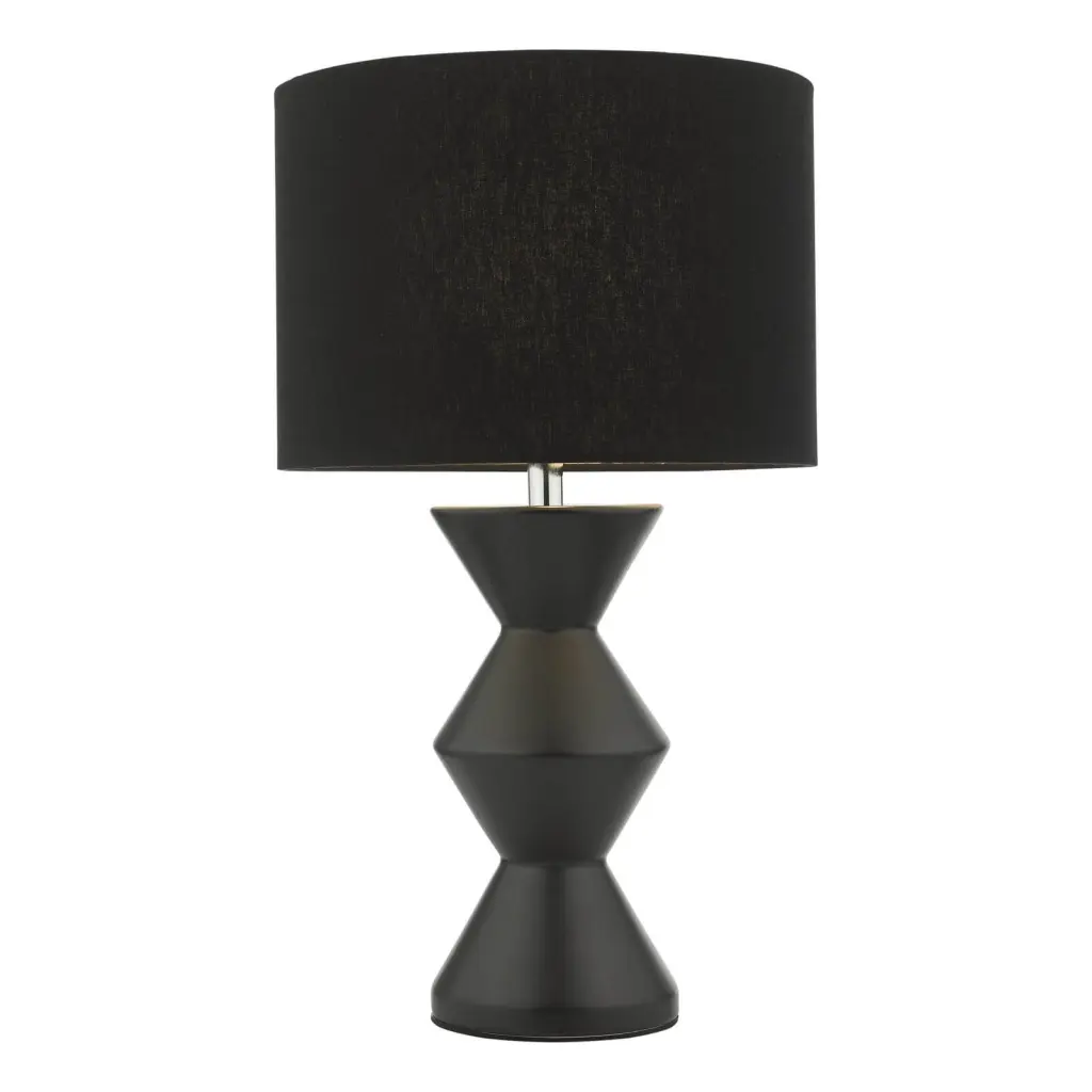 Max Black Table Lamp C/W Shade