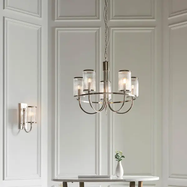 Henbury Ribbed Glass Wall Light