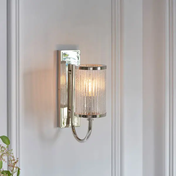 Henbury Ribbed Glass Wall Light