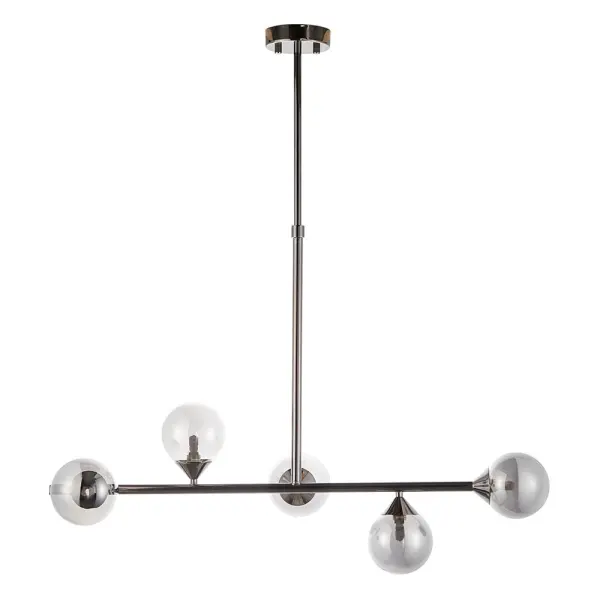 Eve Black Linear Pendant C/W Smoked Shades