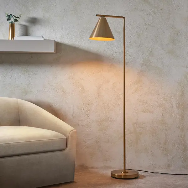 Cape Antique Brass Floor Lamp