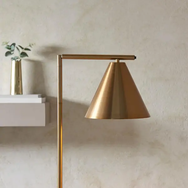 Cape Antique Brass Floor Lamp