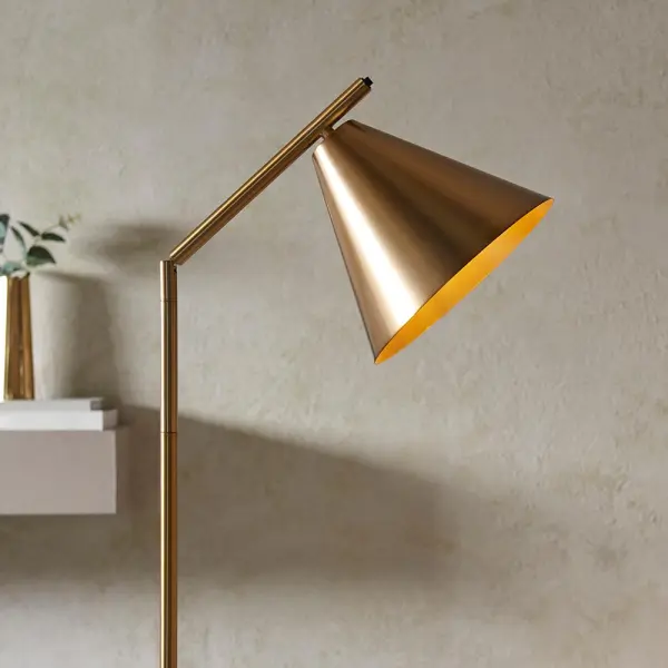 Cape Antique Brass Floor Lamp