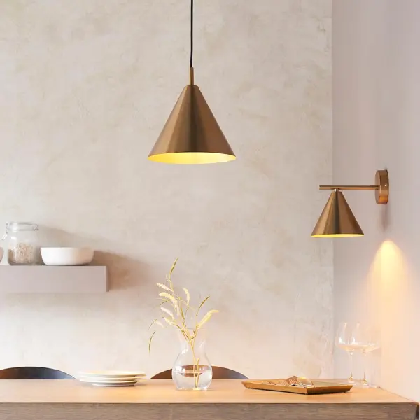 Cape Wall Light in Antique Brass