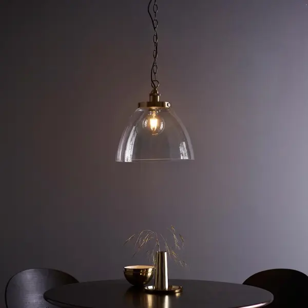 Hansen Grand Pendant in Antique Brass