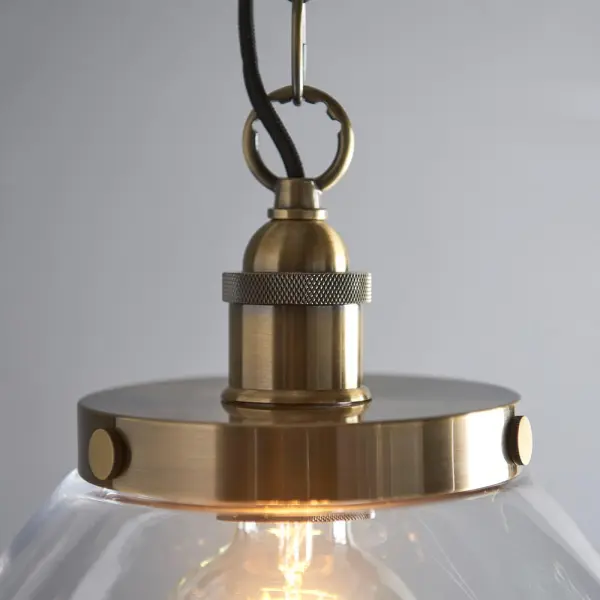 Hansen Grand Pendant in Antique Brass
