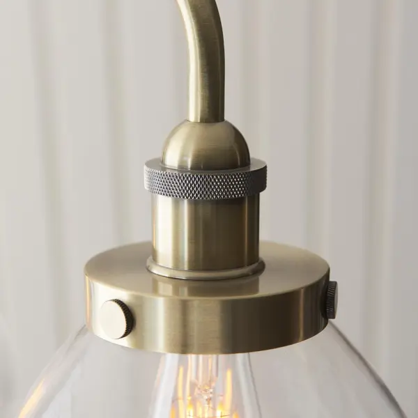 Hansen 3 Light Bar Linear Pendant in Antique Brass