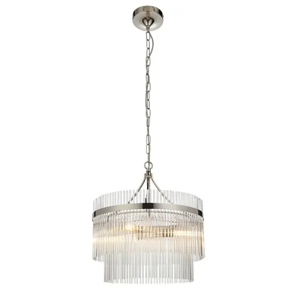 Marietta 3 Light Bright Nickel Pendant