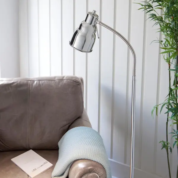 Classic Flexi Floor Lamp in Bright Nickel
